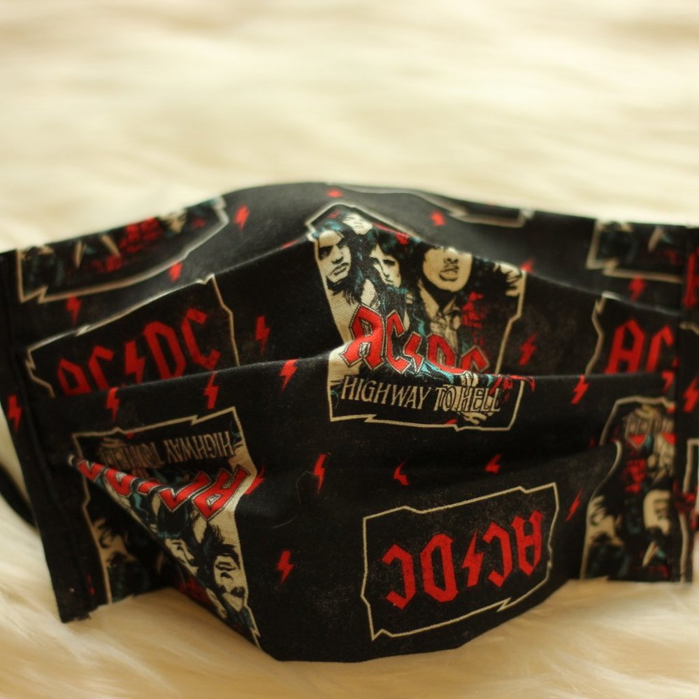 AC/DC, Highway to Hell face mask, washable, cotton